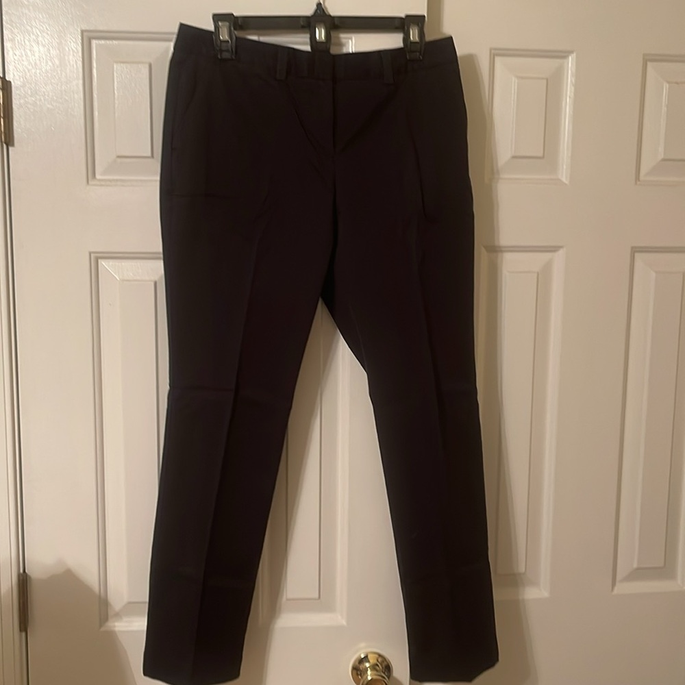 Lands’ End Black midrise straight leg chino pants NWT